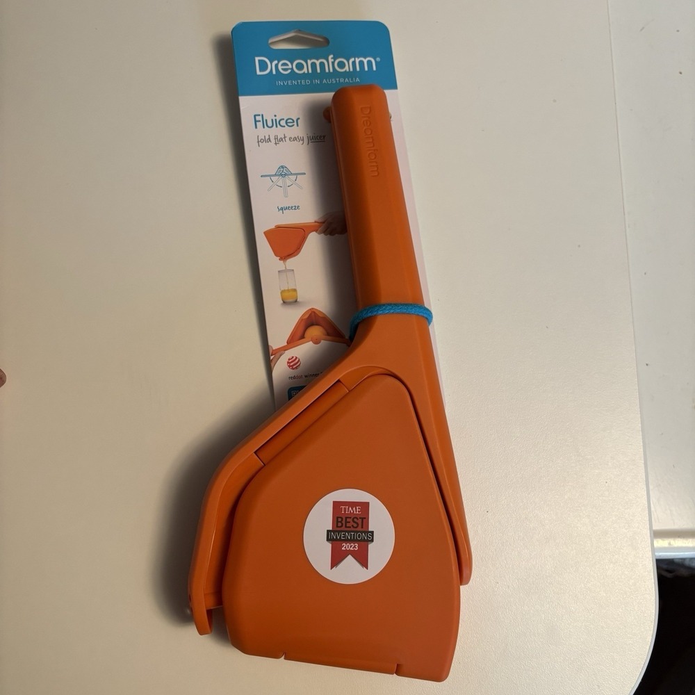 Original Orange Fluicer Easy-Squeeze Fold-Flat Citrus Juicer BRAND NEW